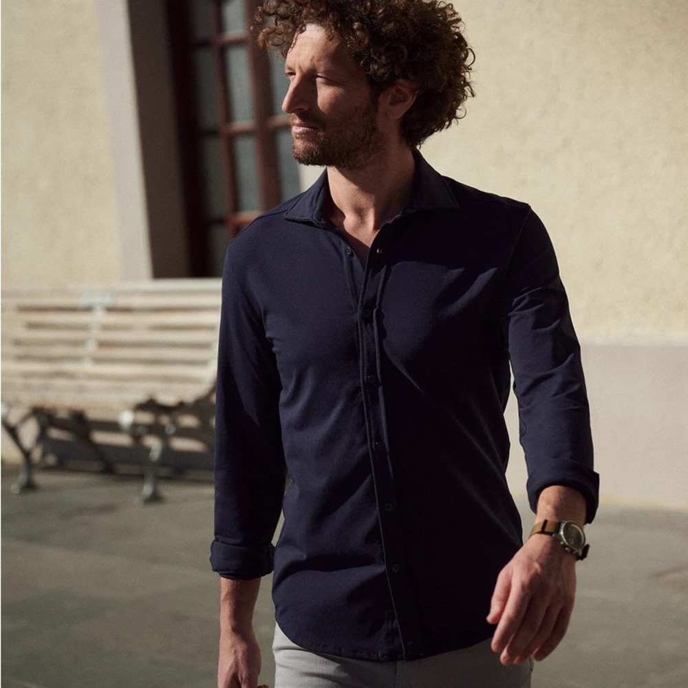 Swet Tailor Polished Navy Men's Shirt - Size M